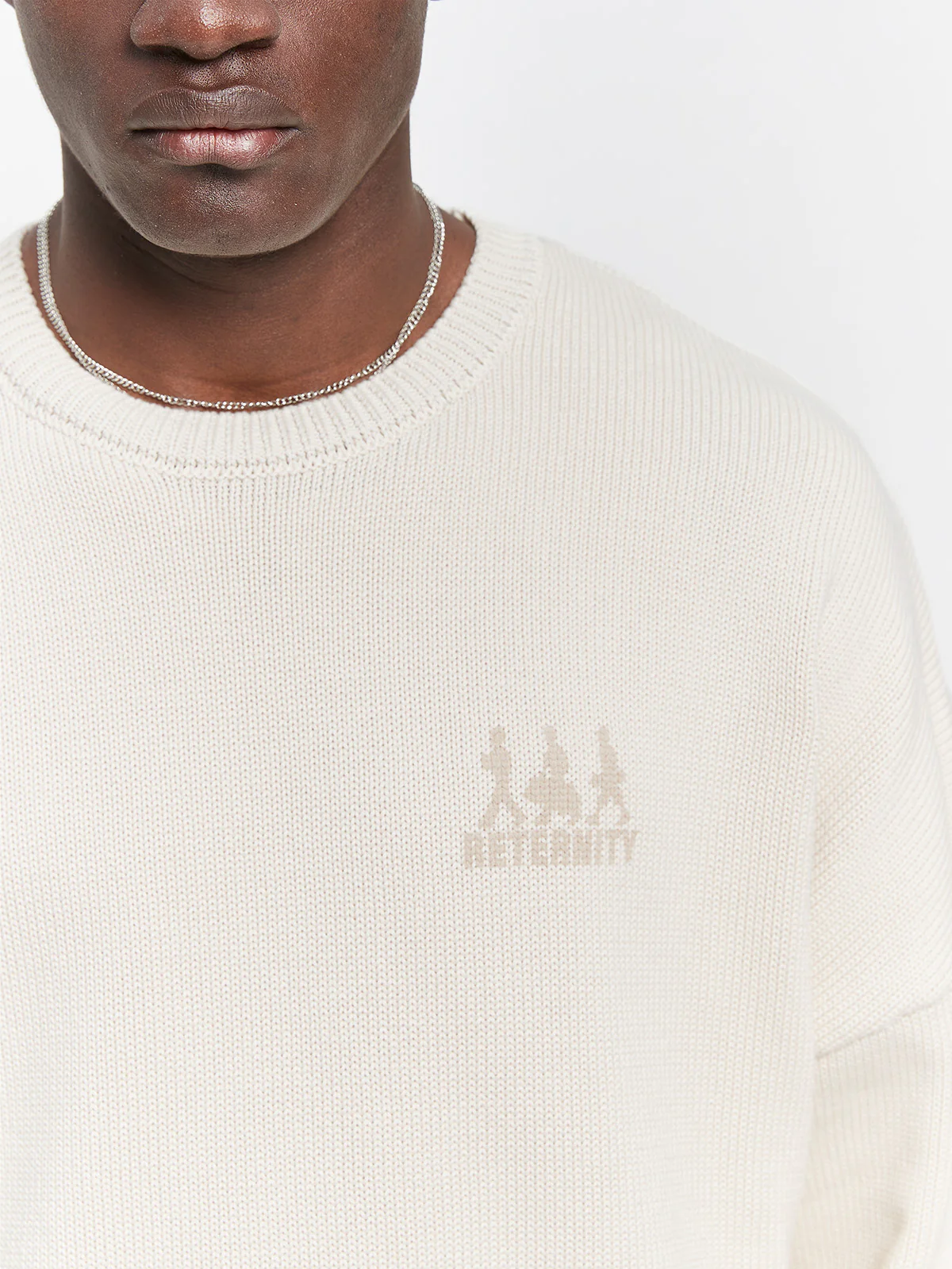 CREATIVE DEPT LOGO KNIT SWEATER - CREAM - Image 8