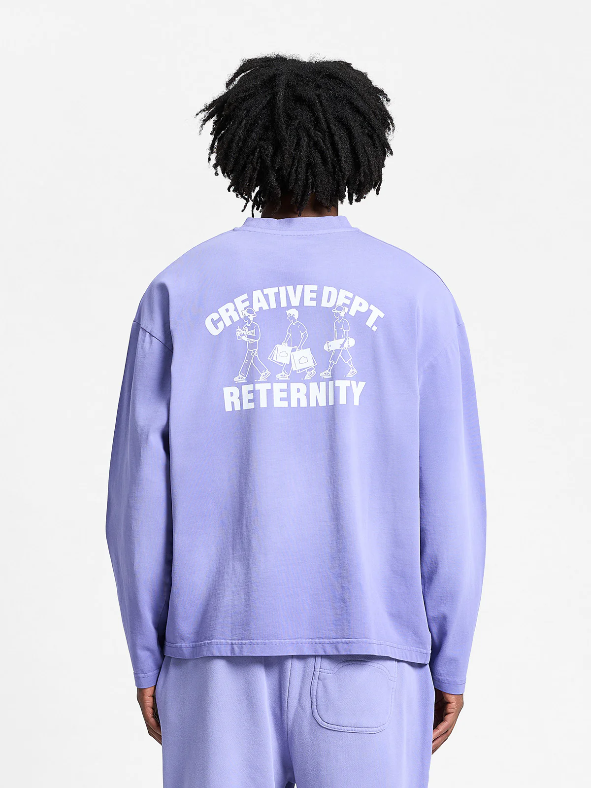 CREATIVE DEPT LOGO LONGSLEEVE - WASHED PURPLE - Image 6