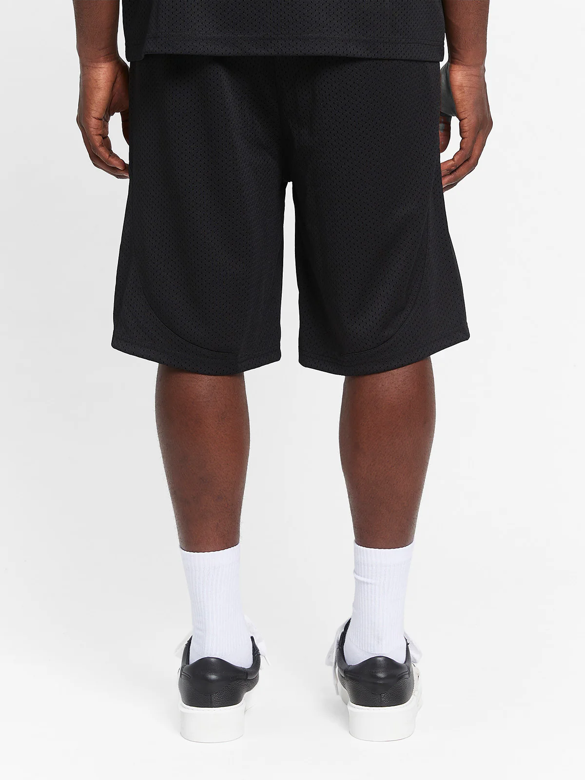 CREATIVE DEPT LOGO MESH SHORTS - BLACK - Image 5