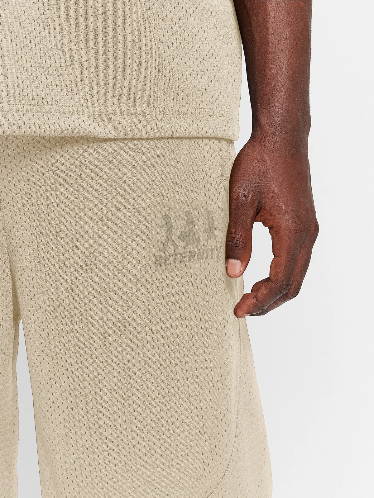 CREATIVE DEPT LOGO MESH SHORTS - CREAM - Image 7