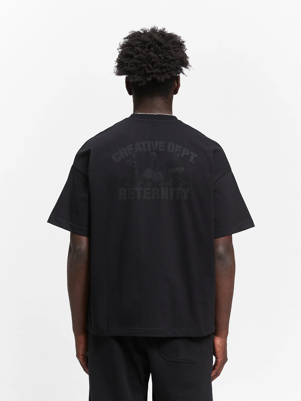 CREATIVE DEPT LOGO T-SHIRT - BLACK - Image 6