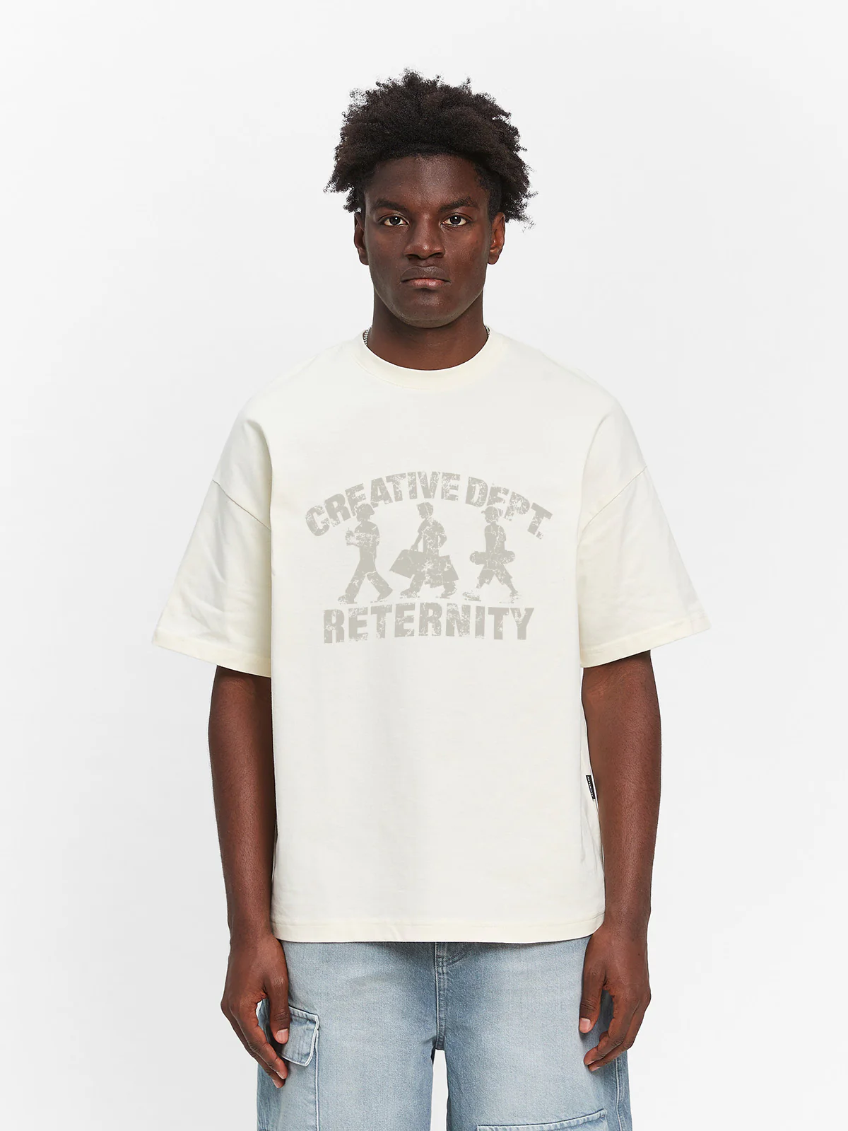 CREATIVE DEPT LOGO T-SHIRT - CREAM - Image 2