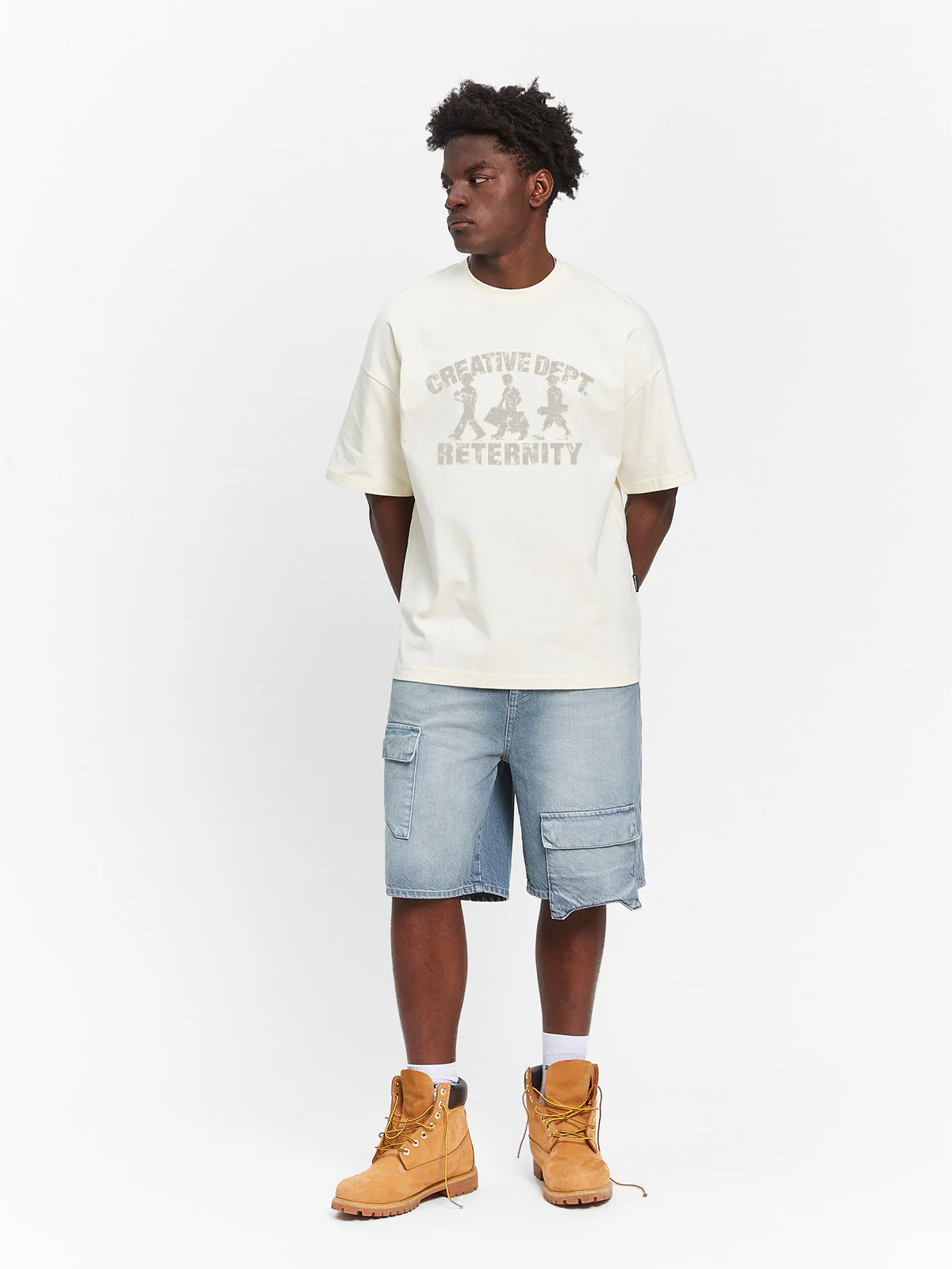 CREATIVE DEPT LOGO T-SHIRT - CREAM - Image 6