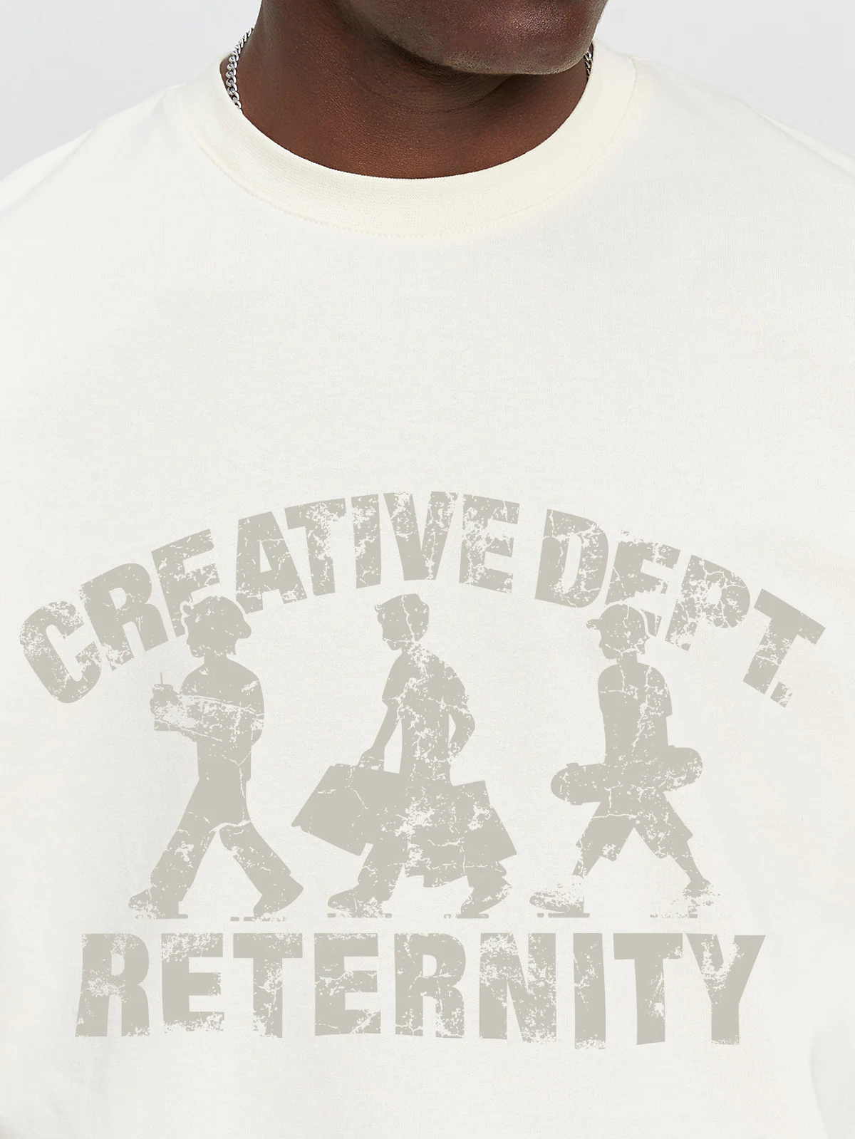 CREATIVE DEPT LOGO T-SHIRT - CREAM - Image 7