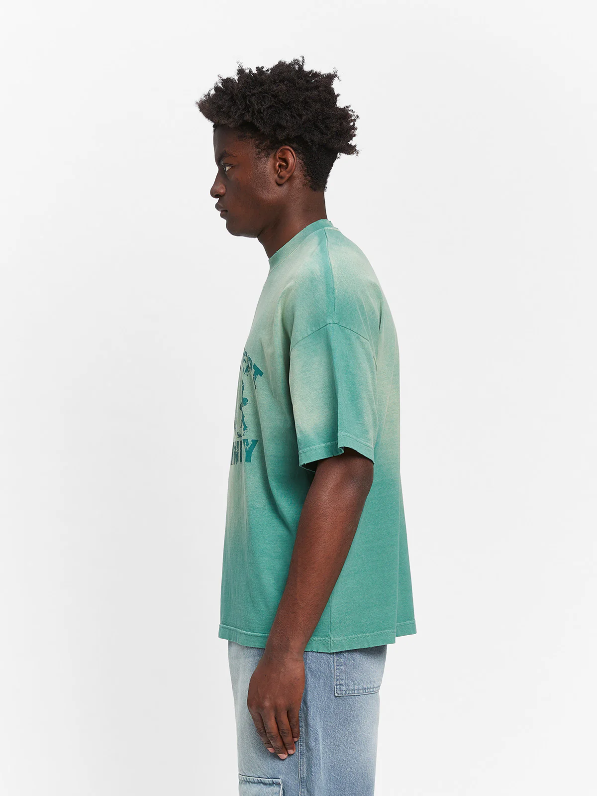 CREATIVE DEPT LOGO T-SHIRT - WASHED GREEN - Image 5