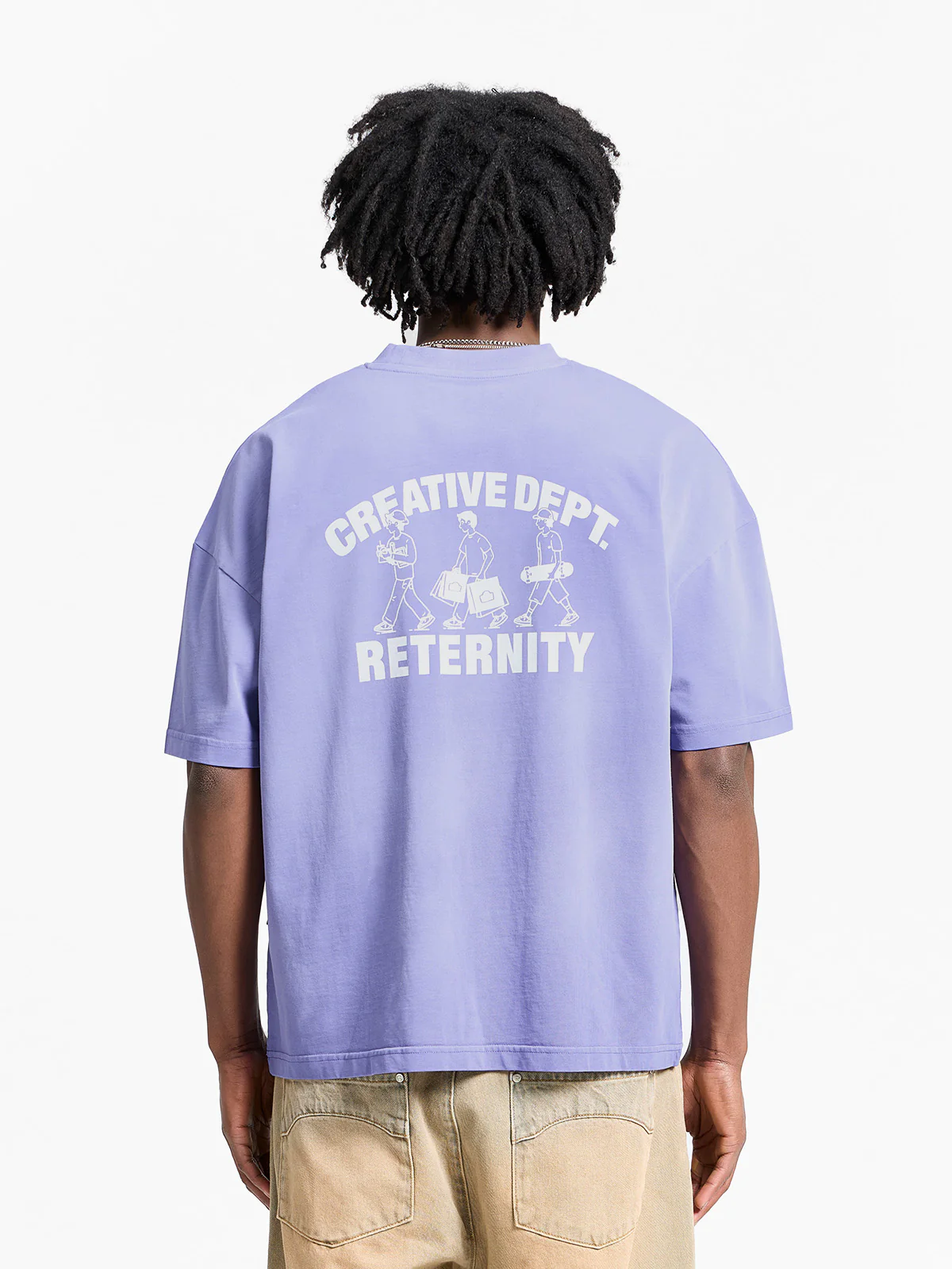 CREATIVE DEPT LOGO T-SHIRT - WASHED PURPLE - Image 6