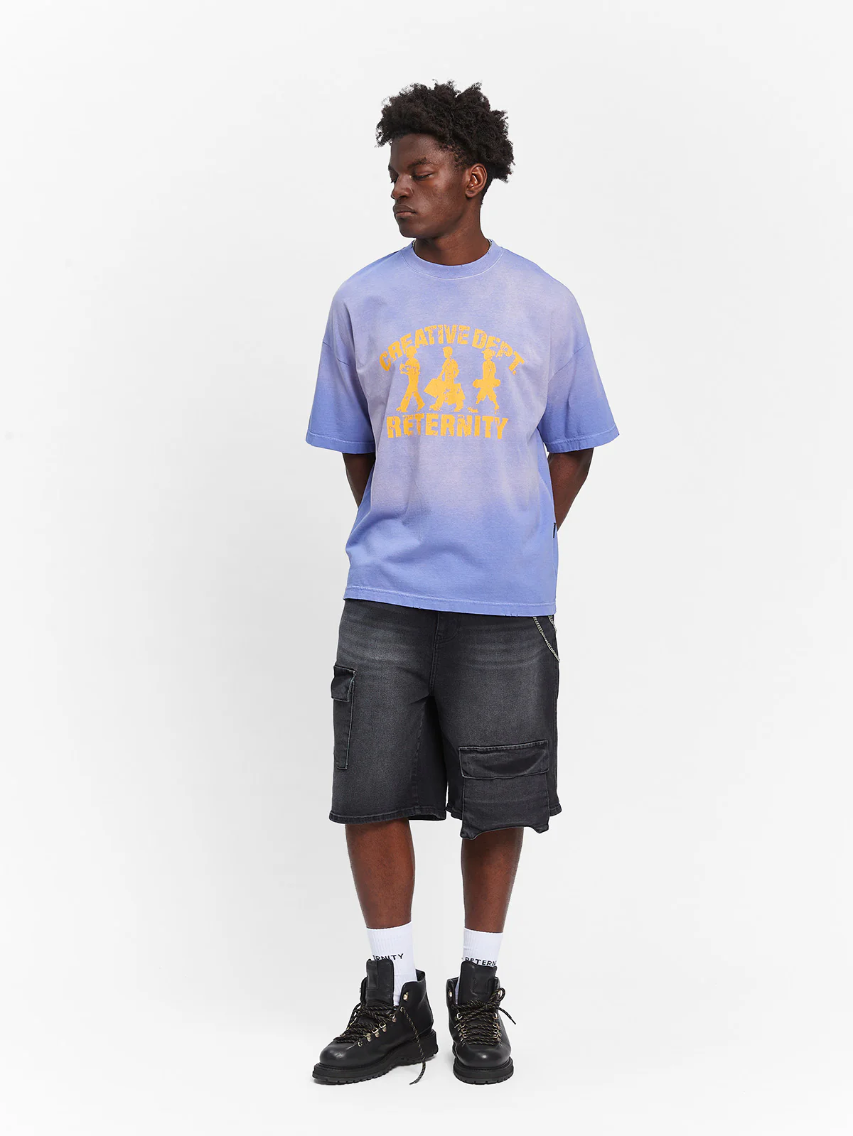 CREATIVE DEPT LOGO T-SHIRT - WASHED PURPLE - Image 6
