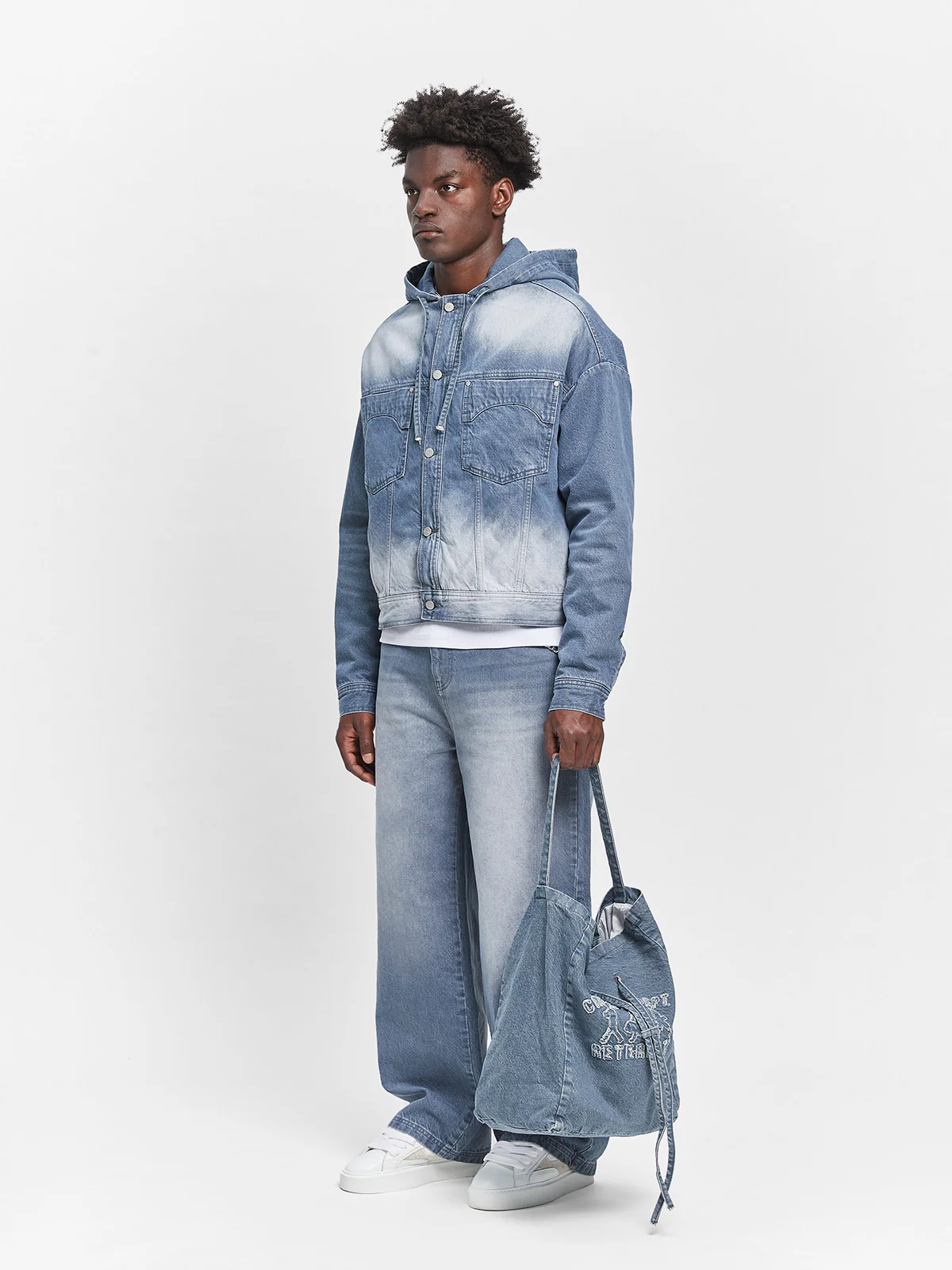 CREATIVE DEPT LOGO TOTE BAG - BLUE DENIM - Image 3