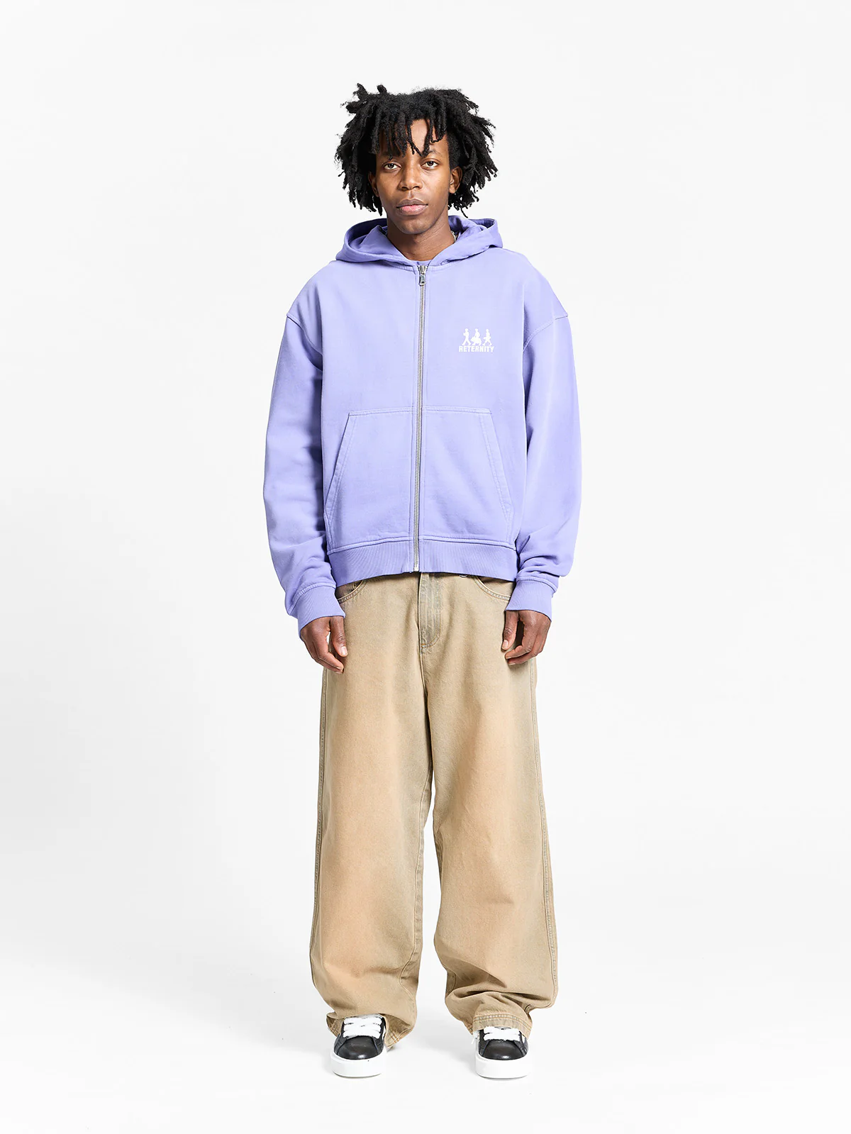 CREATIVE DEPT LOGO ZIP-HOODIE - WASHED PURPLE - Image 7