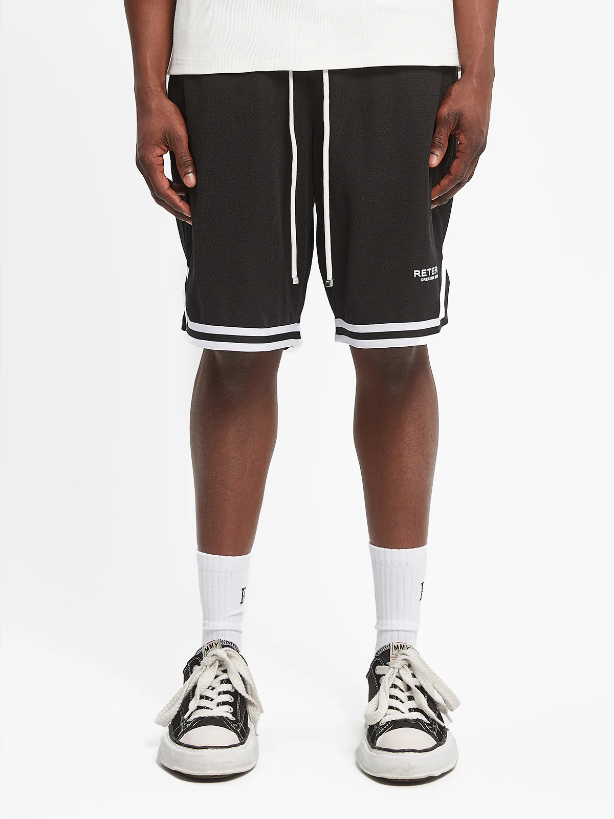 CREATIVE DEPT MESH SHORTS - BLACK - Image 2