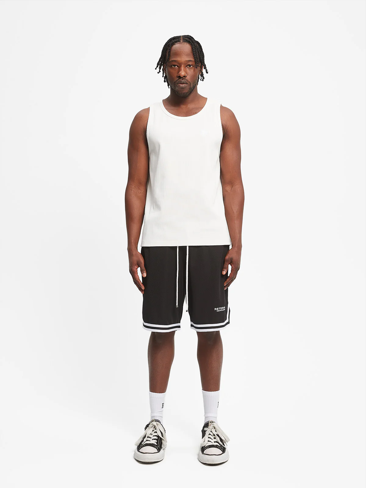 CREATIVE DEPT MESH SHORTS - BLACK - Image 4