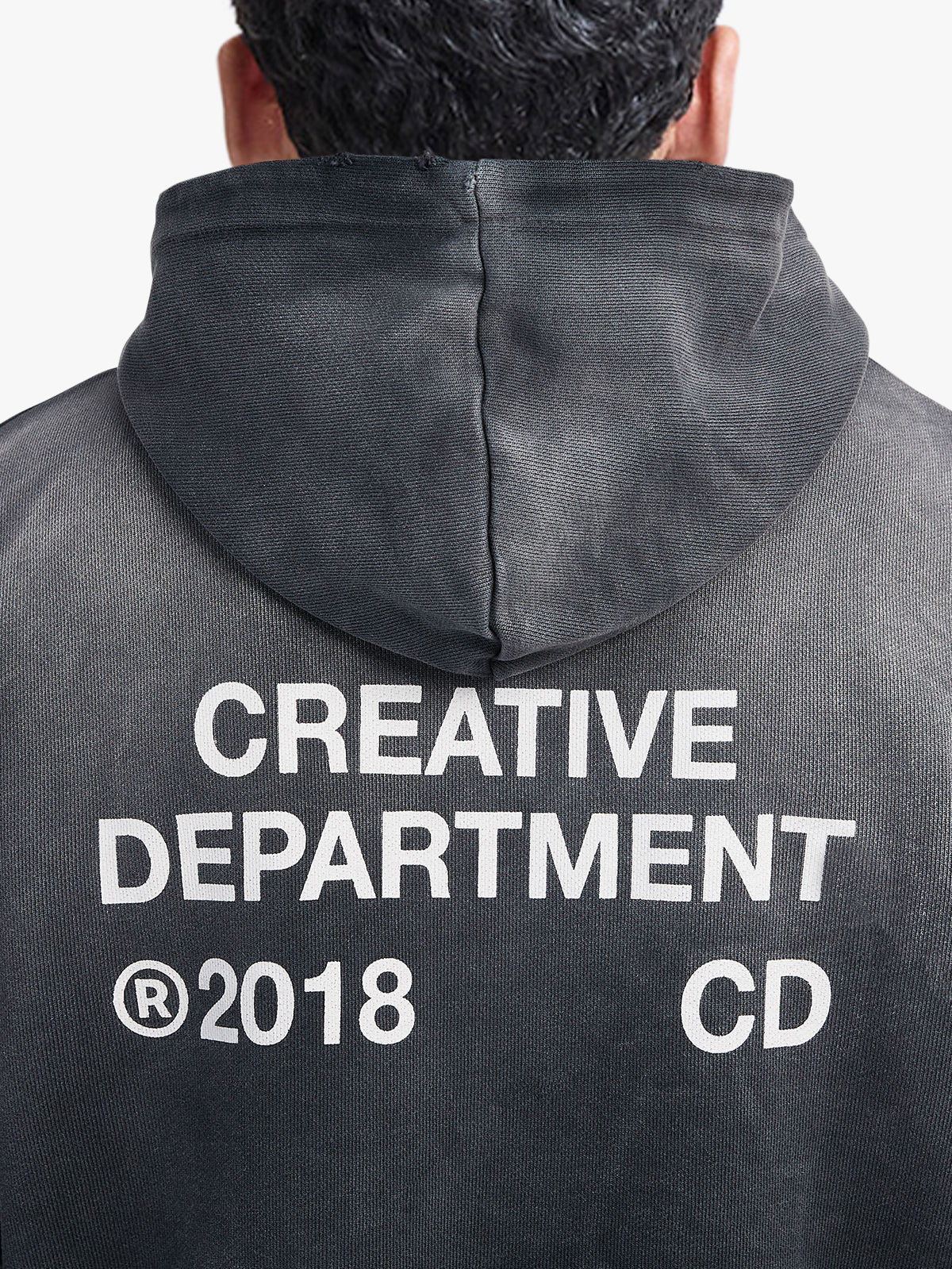 CREATIVE DEPT ZIP-HOODIE - FADED BLACK - Image 8