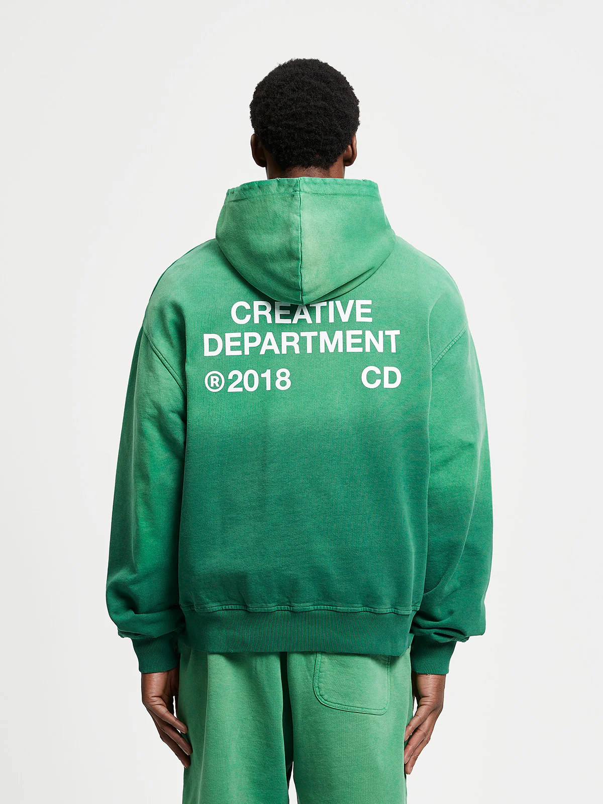 CREATIVE DEPT ZIP-HOODIE - FADED GREEN - Image 6