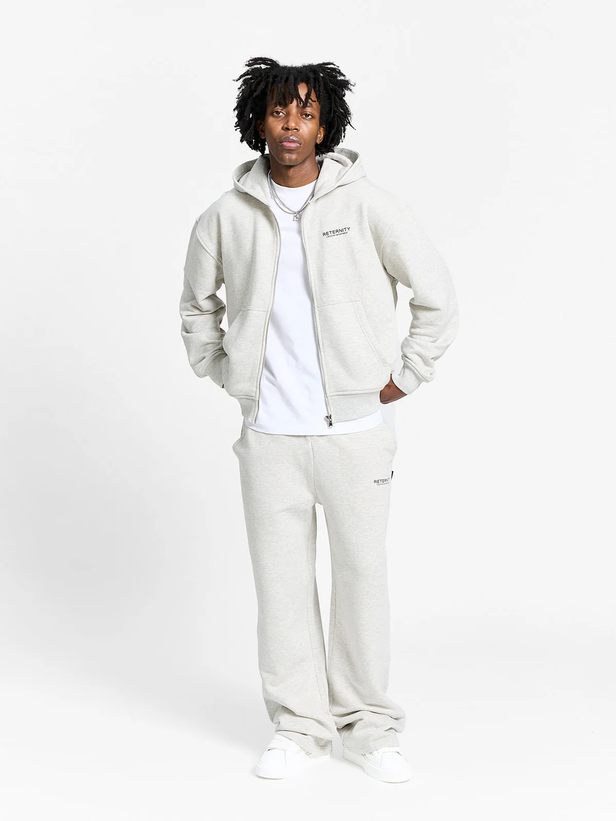 CREATIVE DEPT ZIP-HOODIE - MELANGE GREY - Image 7
