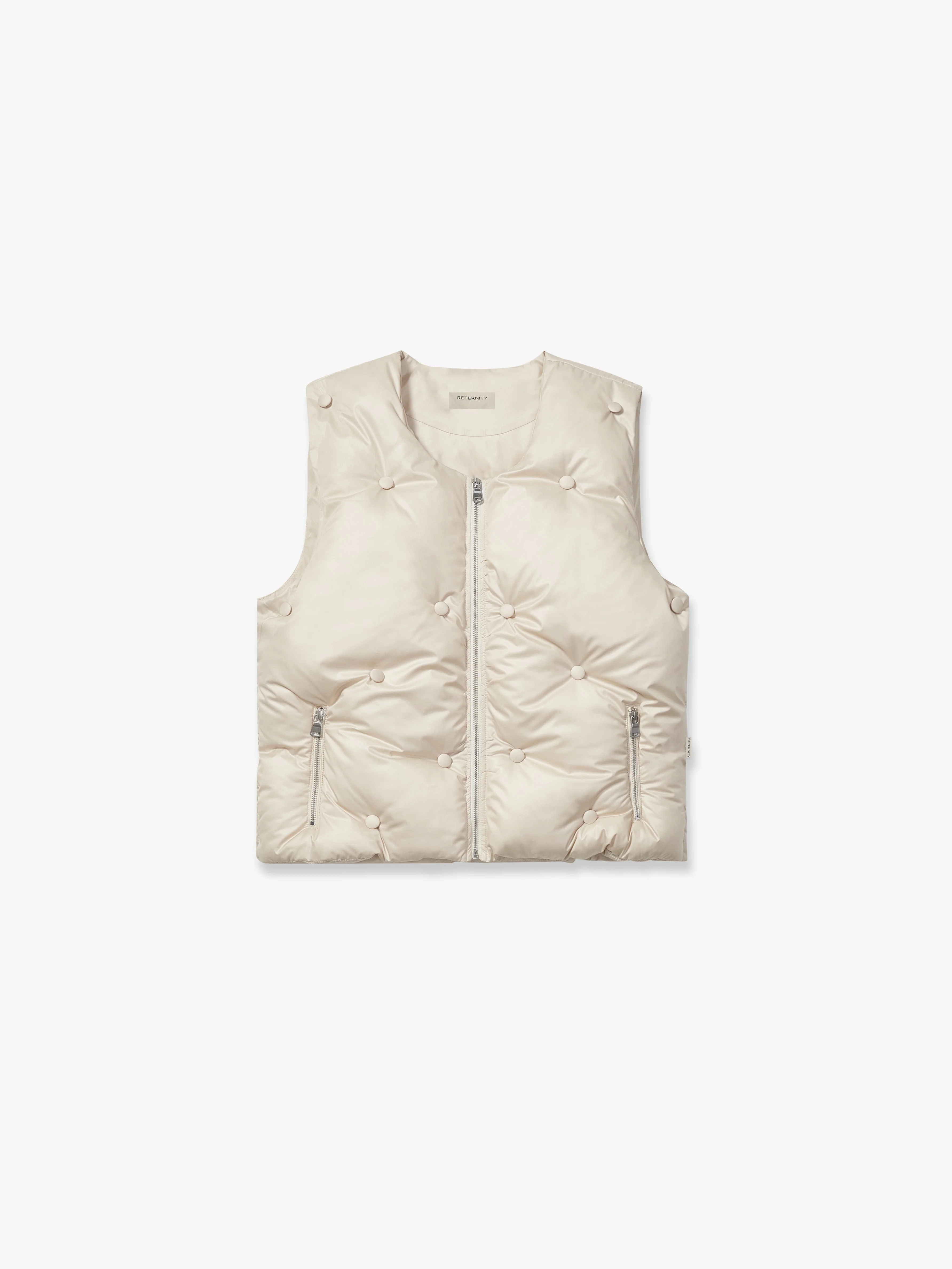 CROPPED VEST - CREAM