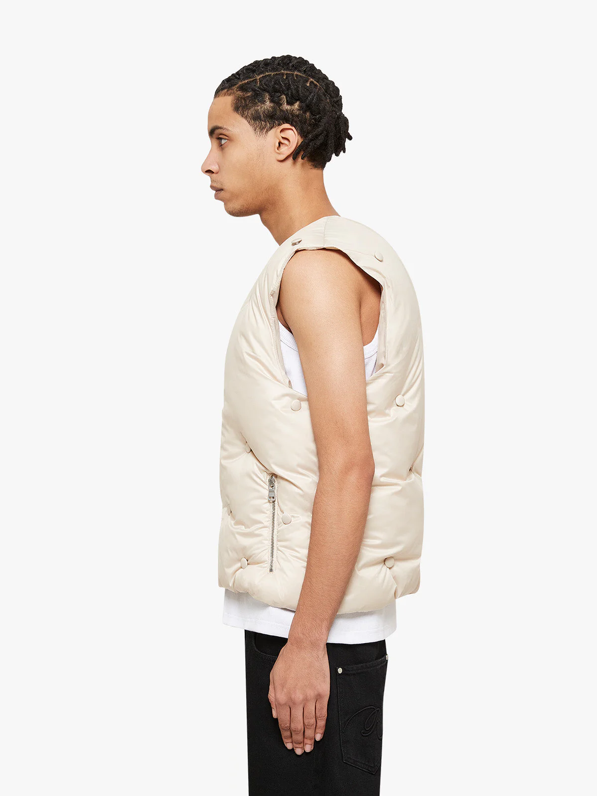 CROPPED VEST - CREAM - Image 4