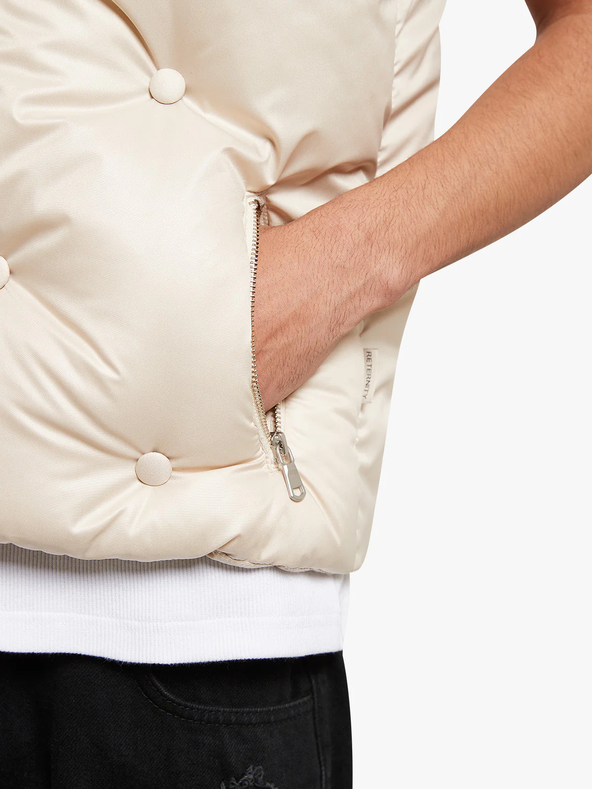 CROPPED VEST - CREAM - Image 8
