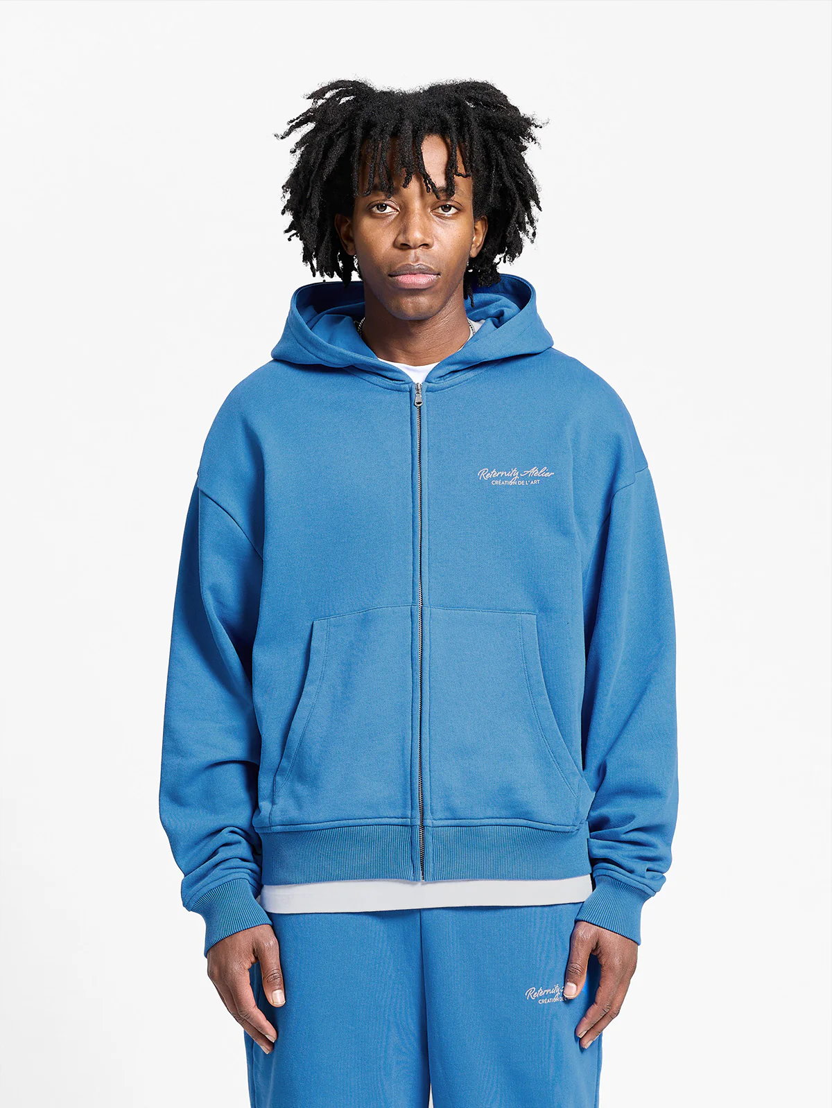 DE L'ART ZIP-HOODIE - BLUE - Image 3