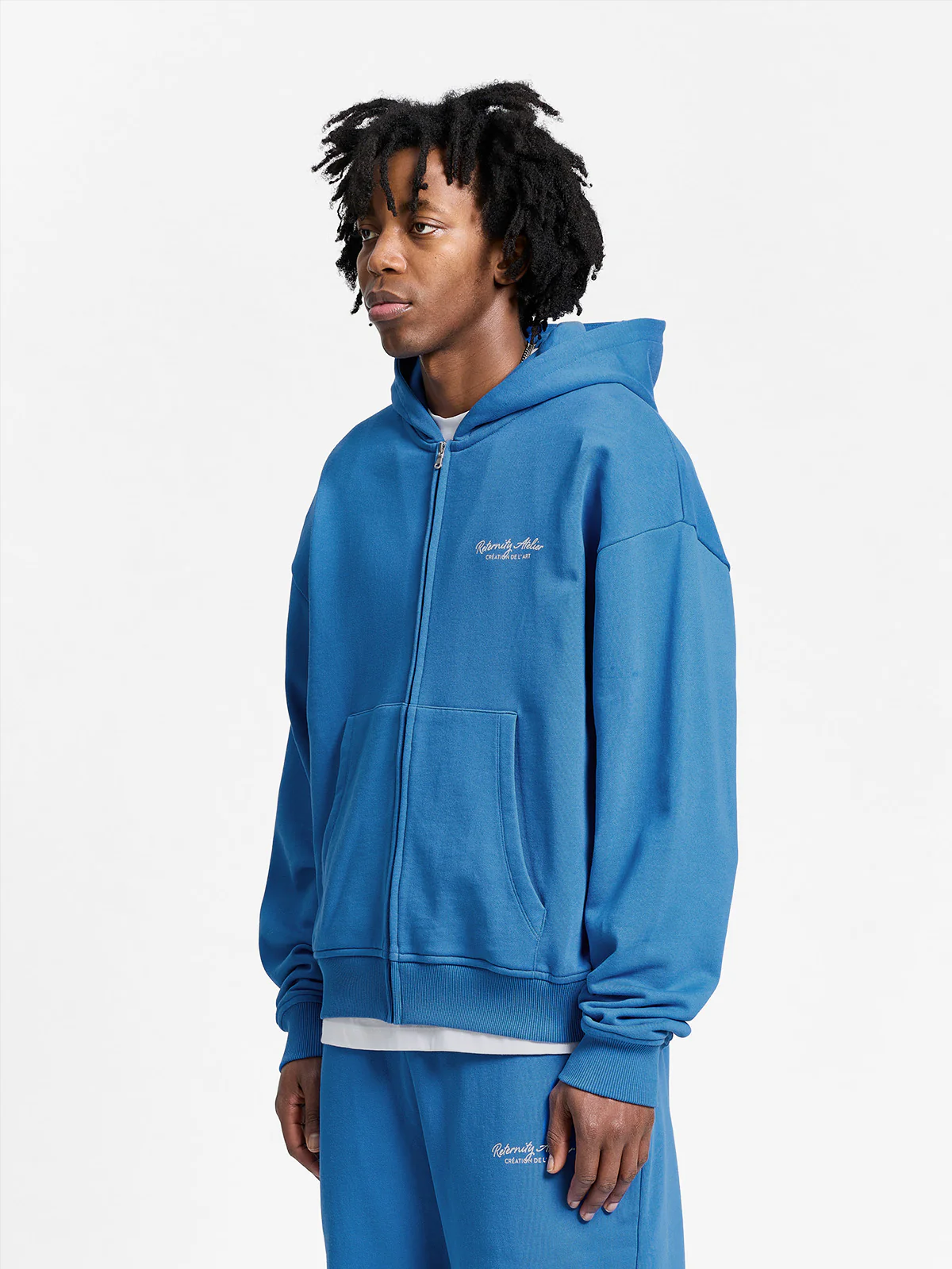 DE L'ART ZIP-HOODIE - BLUE - Image 4