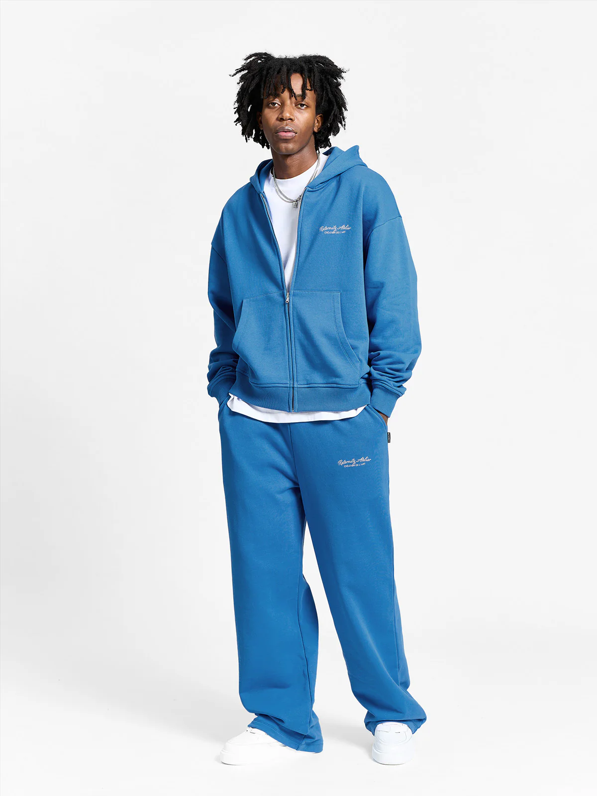 DE L'ART ZIP-HOODIE - BLUE - Image 7