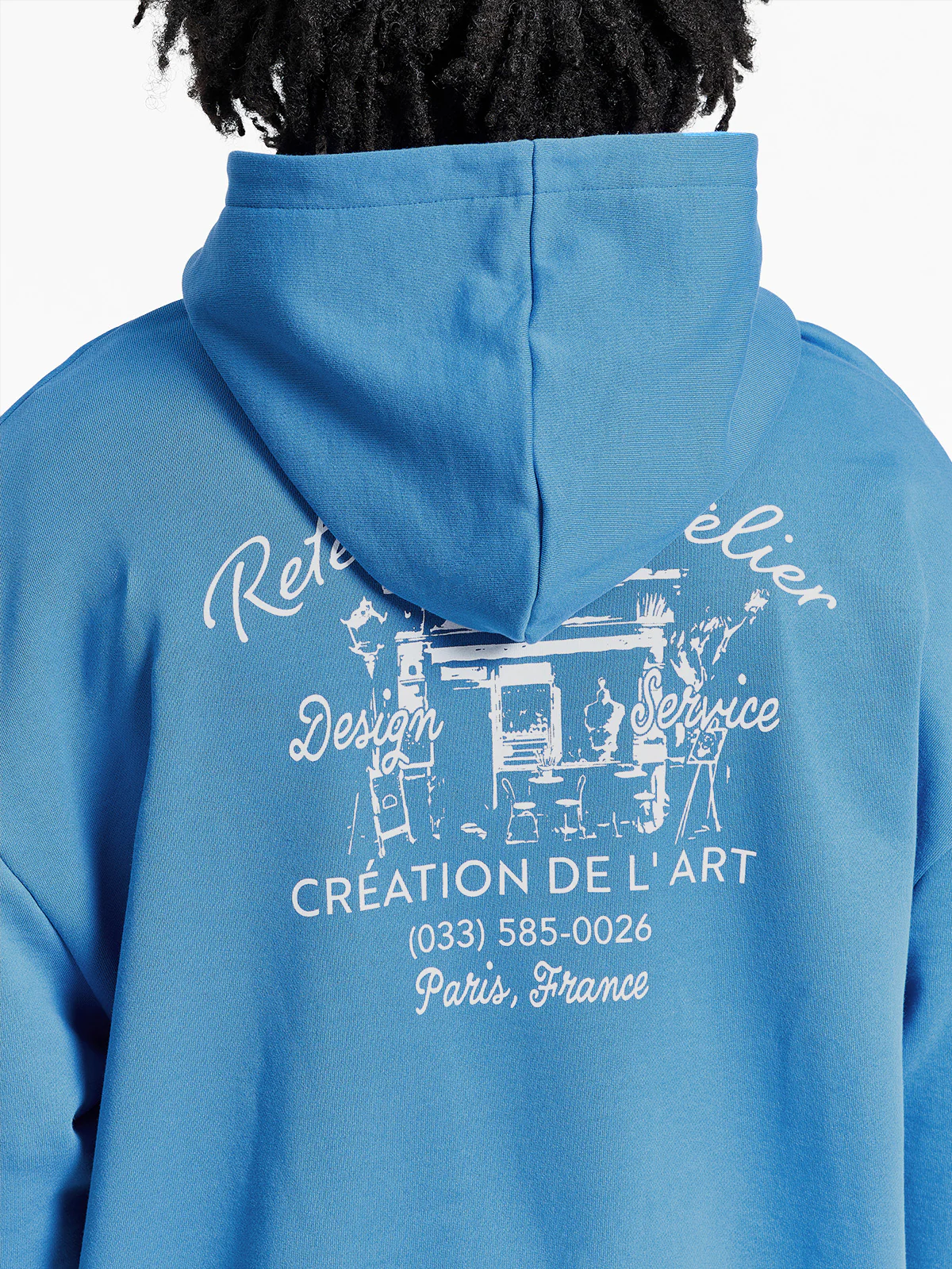 DE L'ART ZIP-HOODIE - BLUE - Image 8