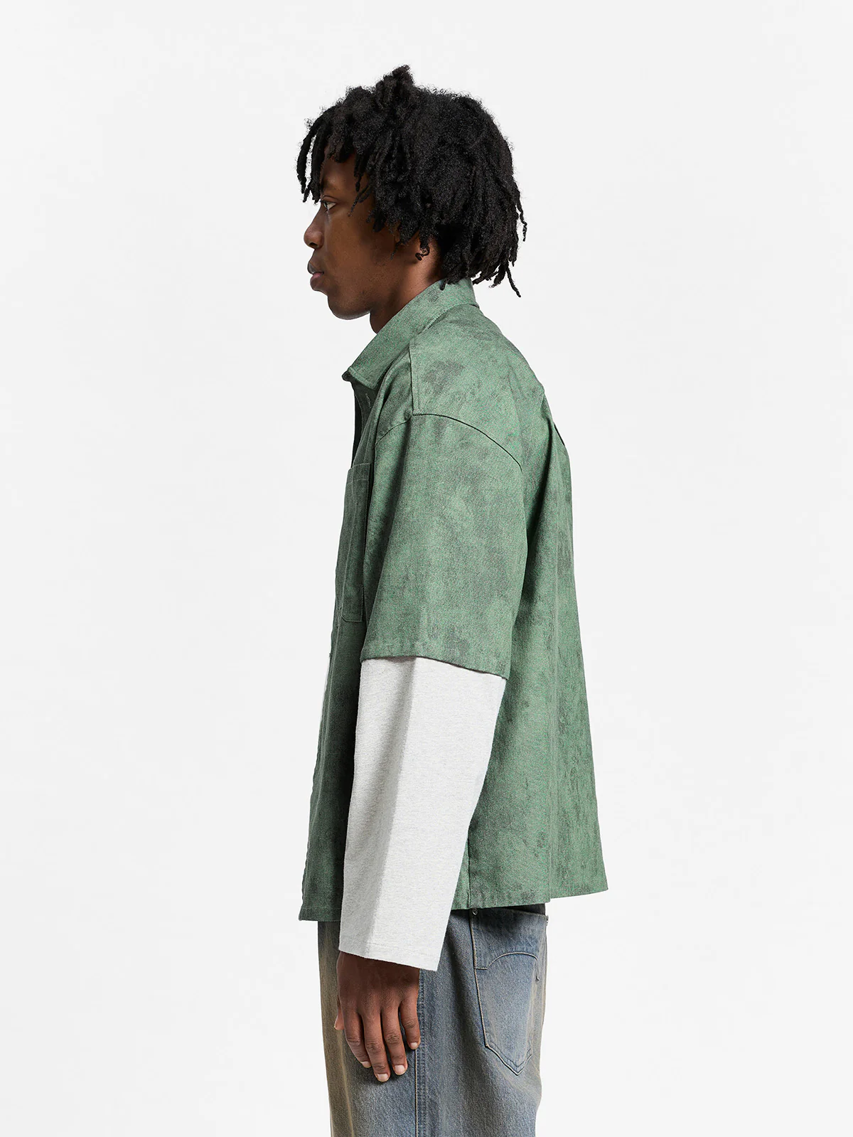 DÉLIRIA BUTTON SHIRT - GREEN - Image 3