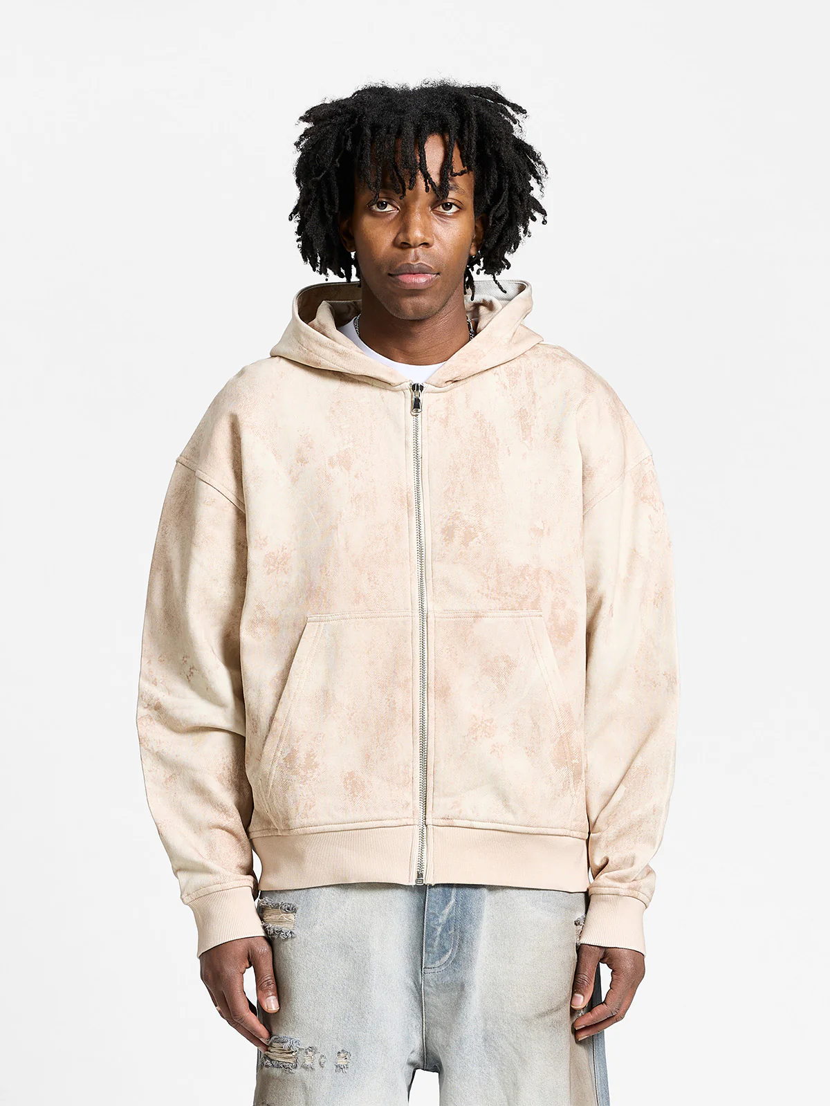 DÉLIRIA ZIP HOODIE - SAND - Image 2