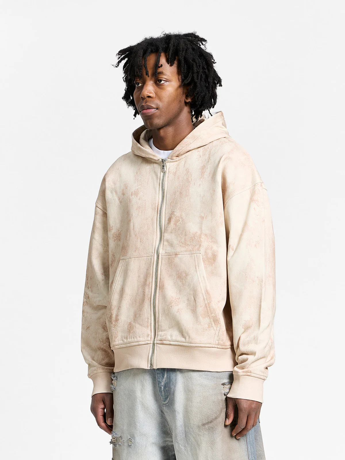 DÉLIRIA ZIP HOODIE - SAND - Image 3
