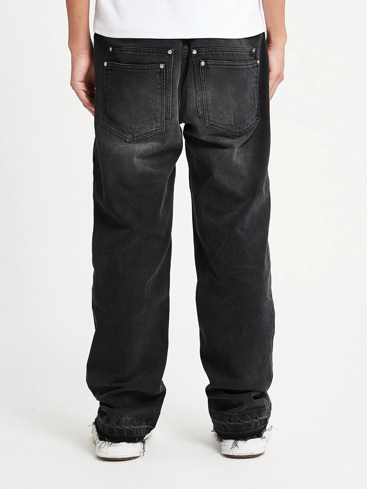 DENIM WITH APPLICATION - WASHED BLACK - Image 5