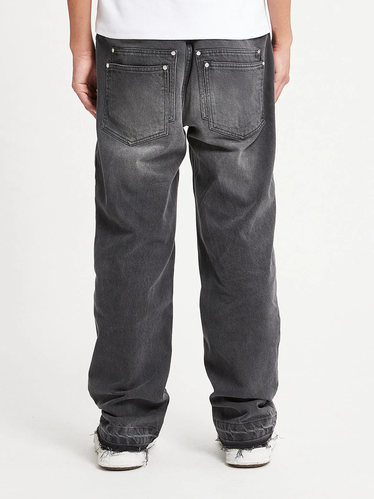 DENIM WITH APPLICATION - WASHED GREY - Image 5
