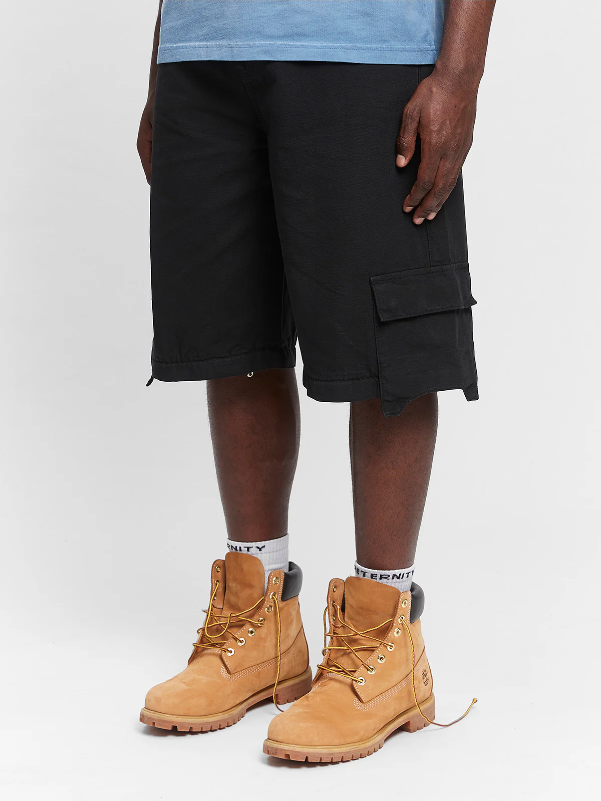 DETACHABLE CARGO PANTS - BLACK - Image 4