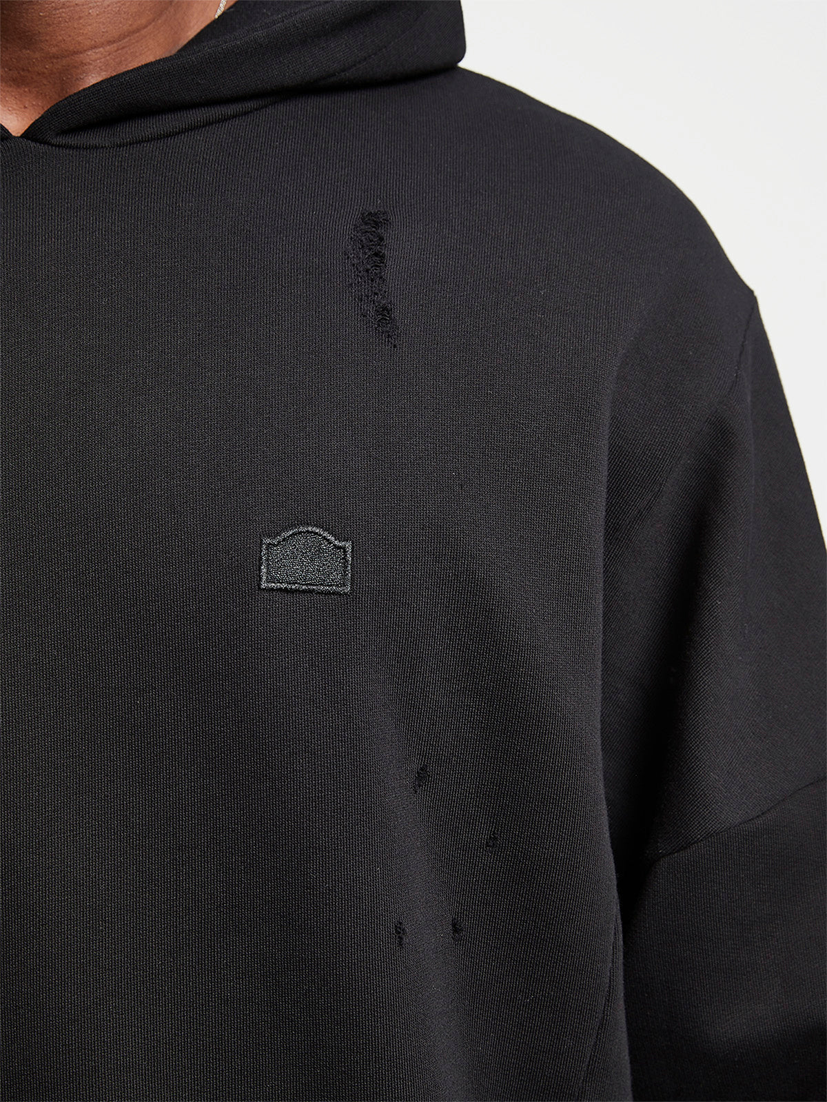 DISTORTED HOODIE - BLACK - Image 7