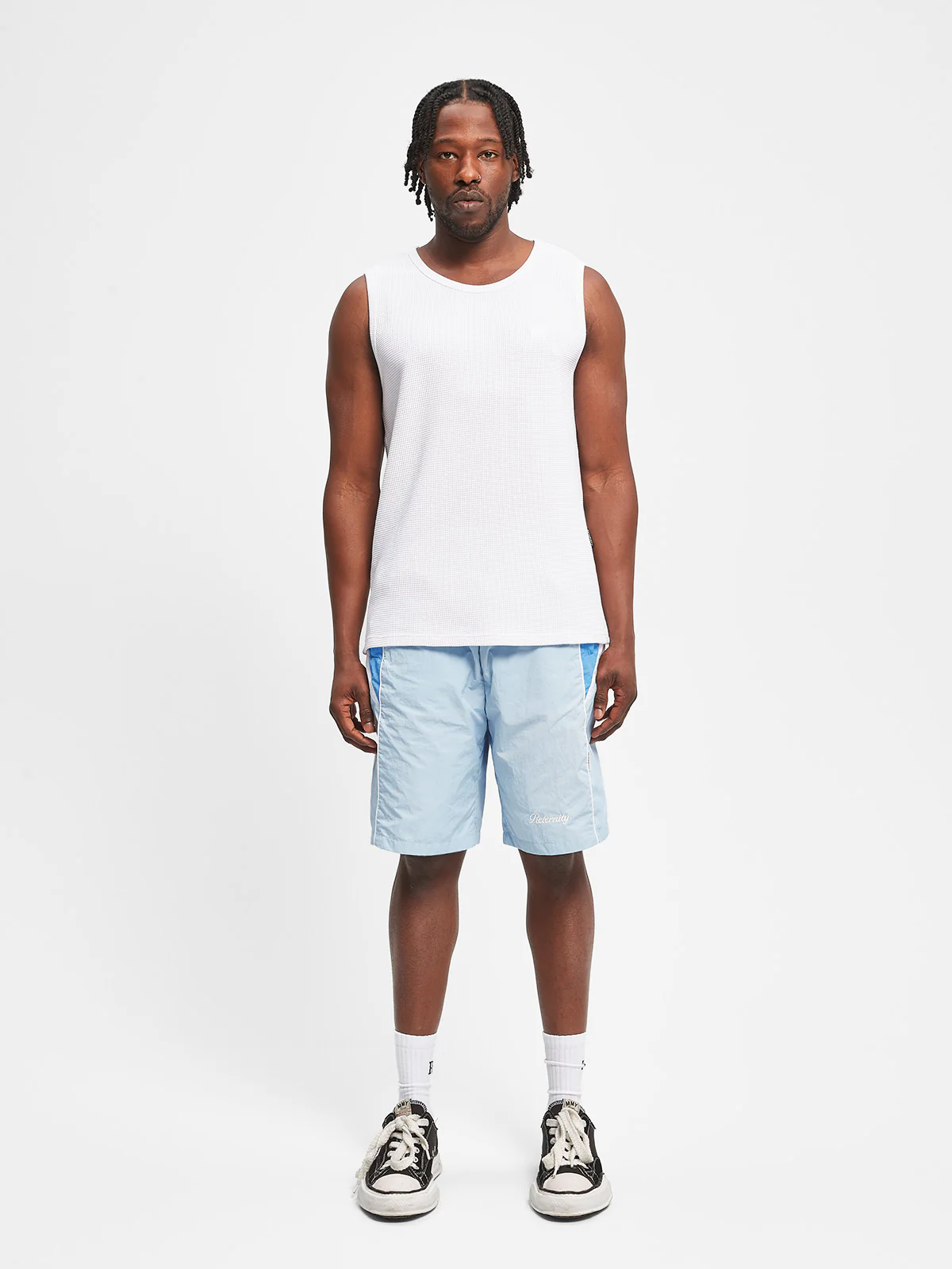 ELAIN TRACKSUIT SHORTS - BLUE/GREY - Image 6