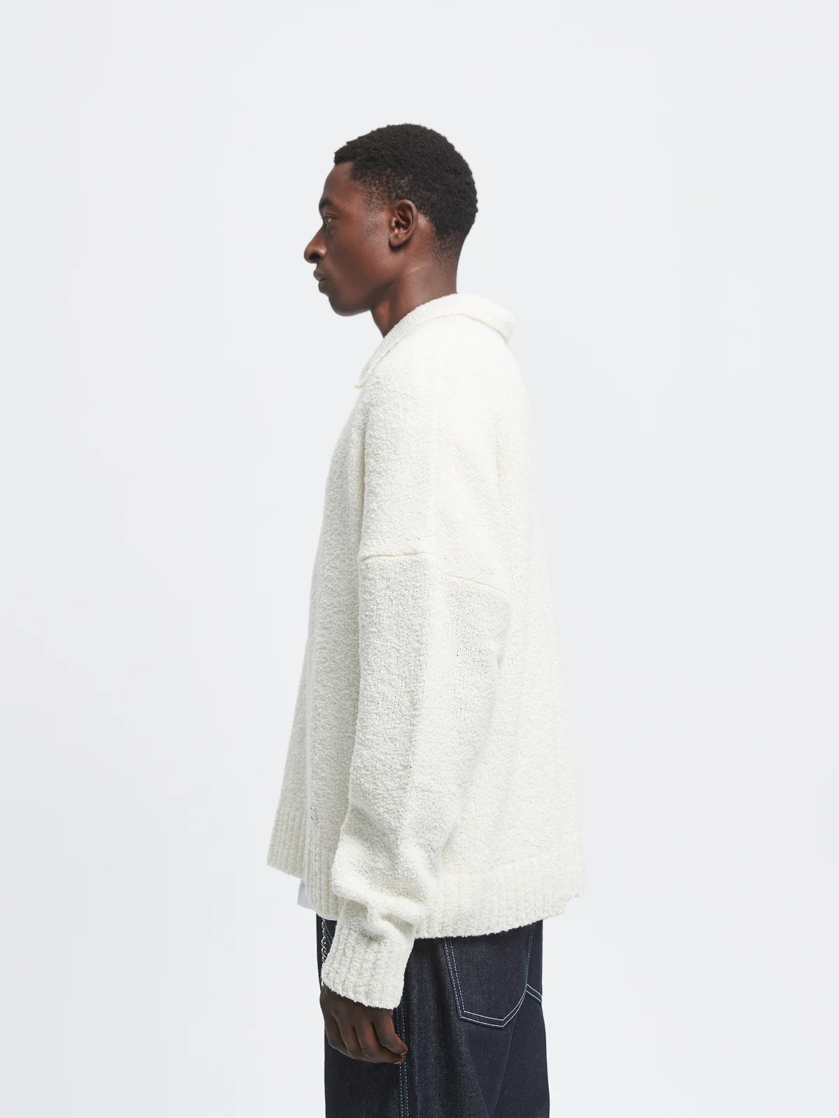 ÉLAINE KNIT POLO - CREAM - Image 4