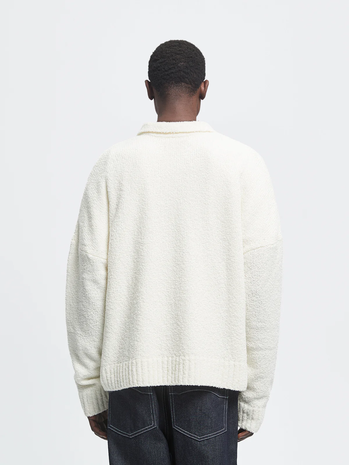 ÉLAINE KNIT POLO - CREAM - Image 5