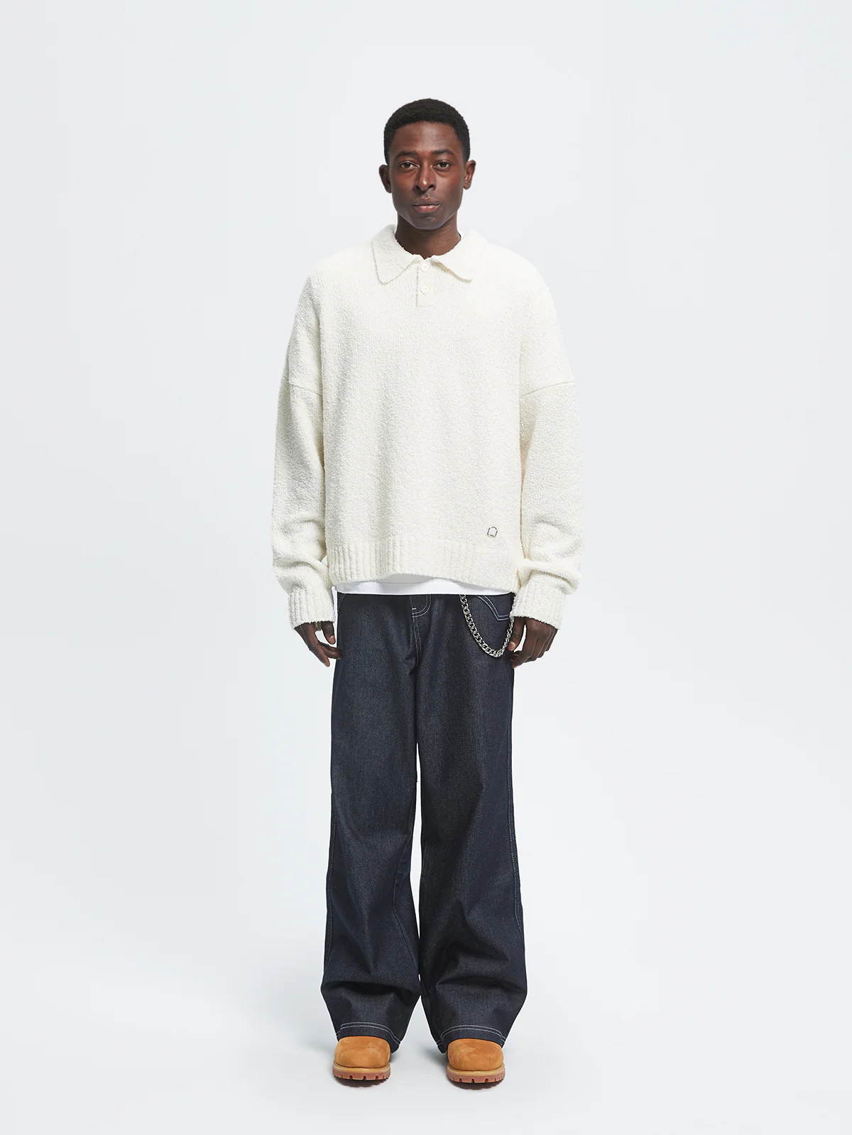 ÉLAINE KNIT POLO - CREAM - Image 6