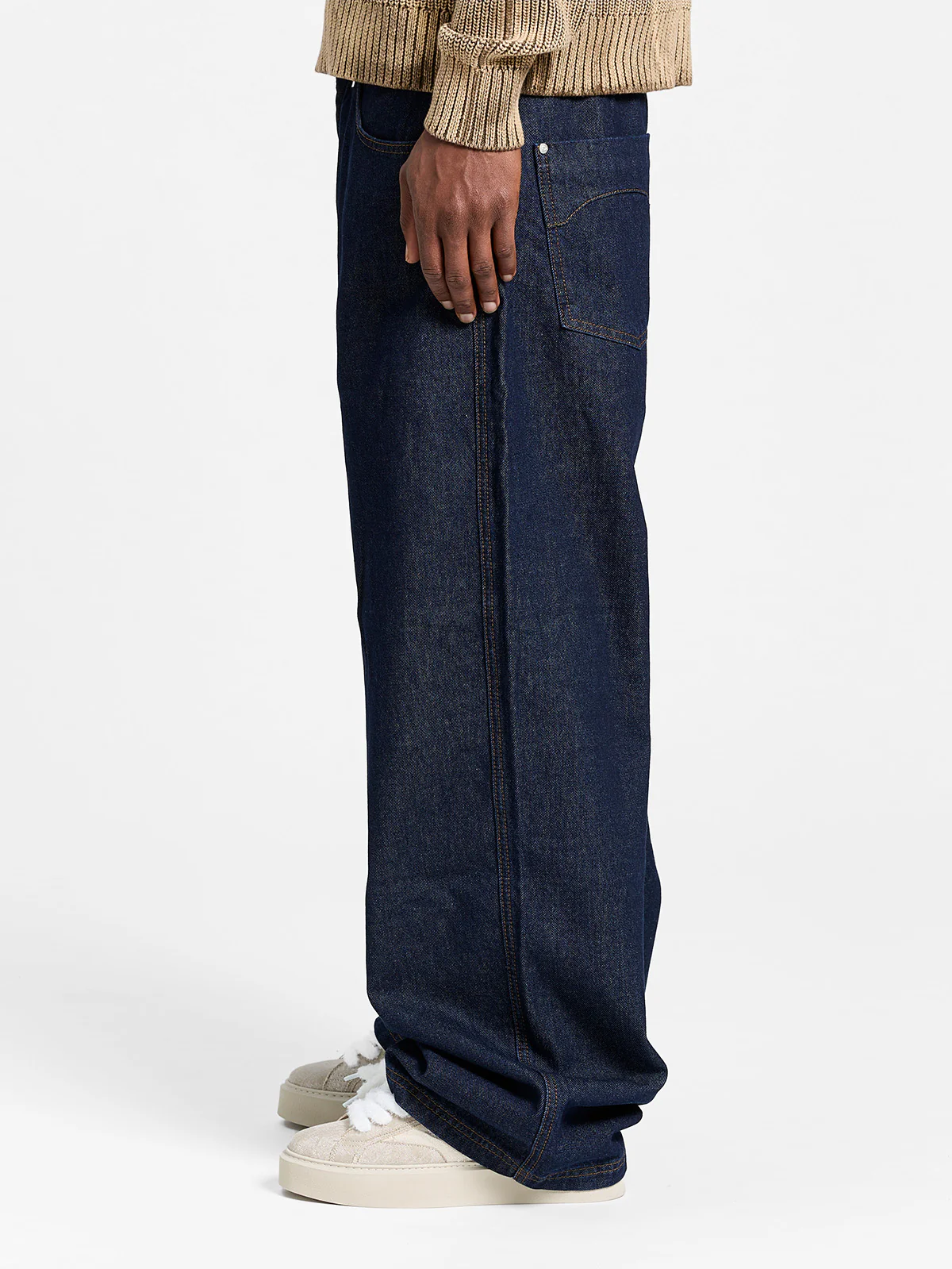 ESSENTIAL BAGGY DENIM - RAW INDIGO - Image 4