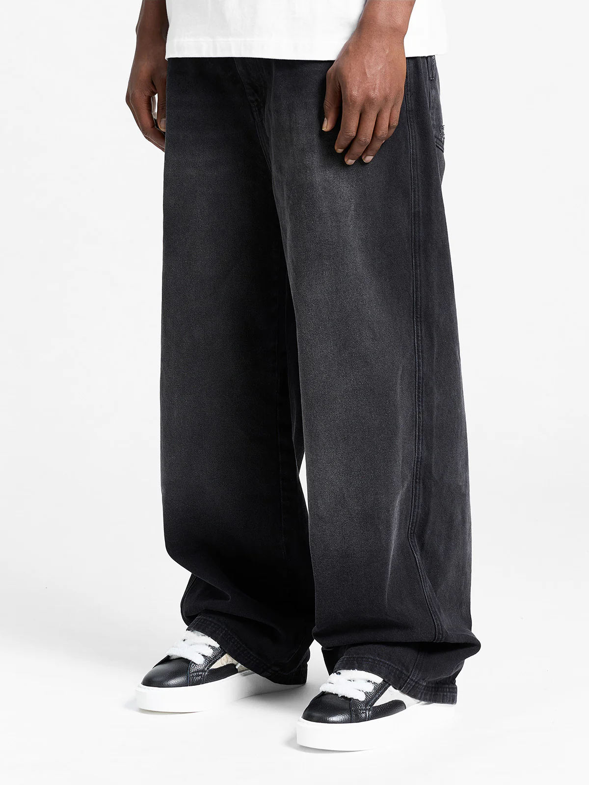 ESSENTIAL BAGGY DENIM - WASHED BLACK - Image 3
