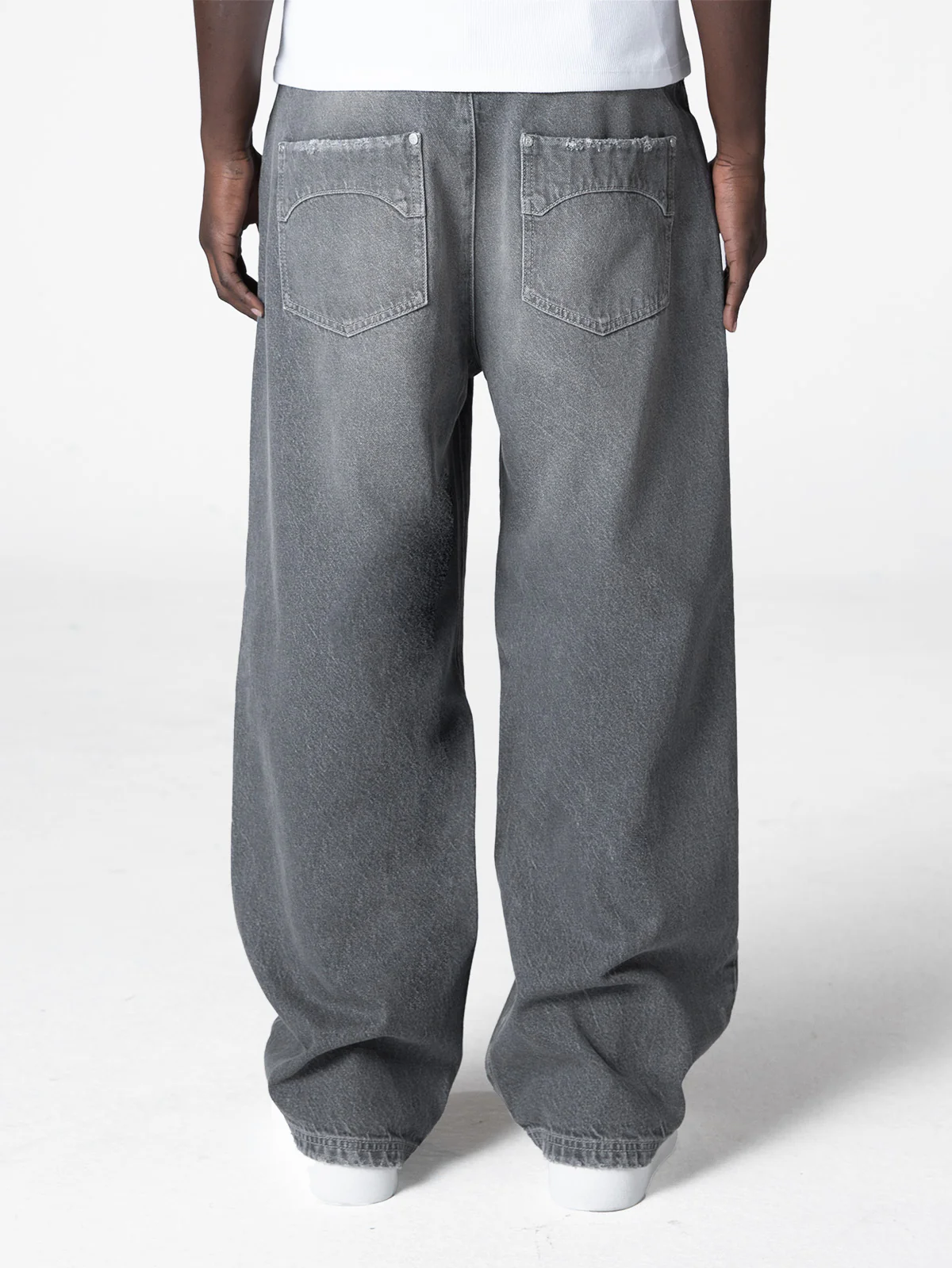 ESSENTIAL BAGGY DENIM - WASHED GREY - Image 5