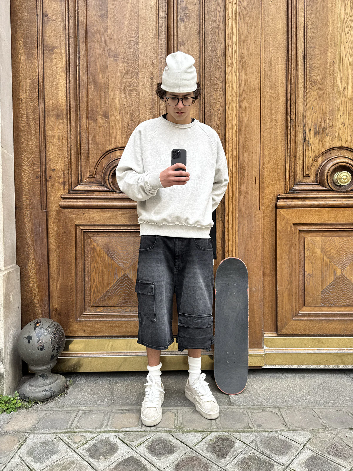 ESSENTIAL DENIM CARGO - WASHED BLACK - Image 3