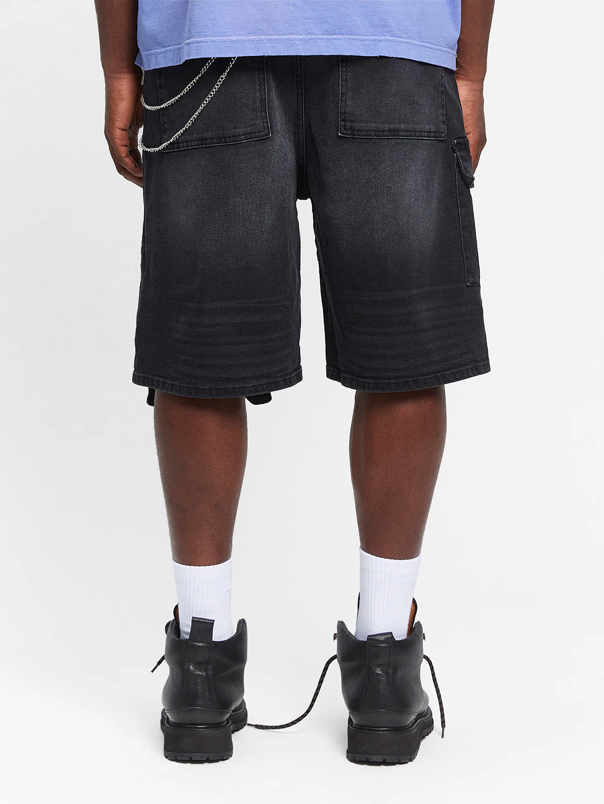ESSENTIAL DENIM CARGO - WASHED BLACK - Image 6