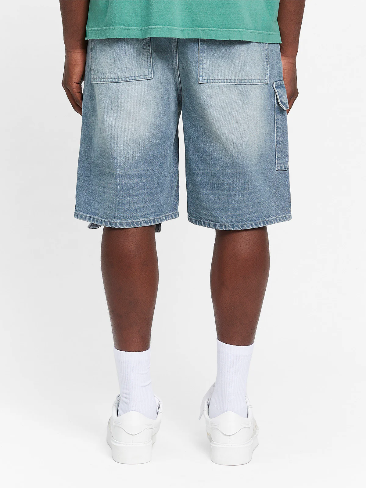 ESSENTIAL DENIM CARGO - WASHED BLUE - Image 6