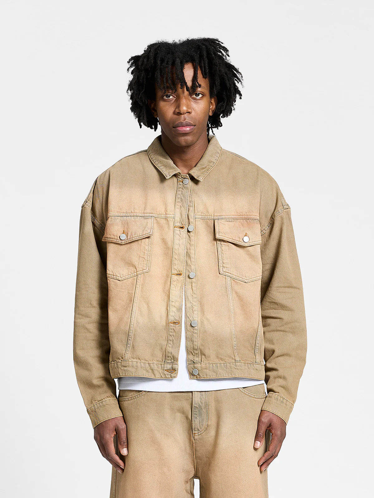 ESSENTIAL DENIM JACKET - SAND WASH - Image 2