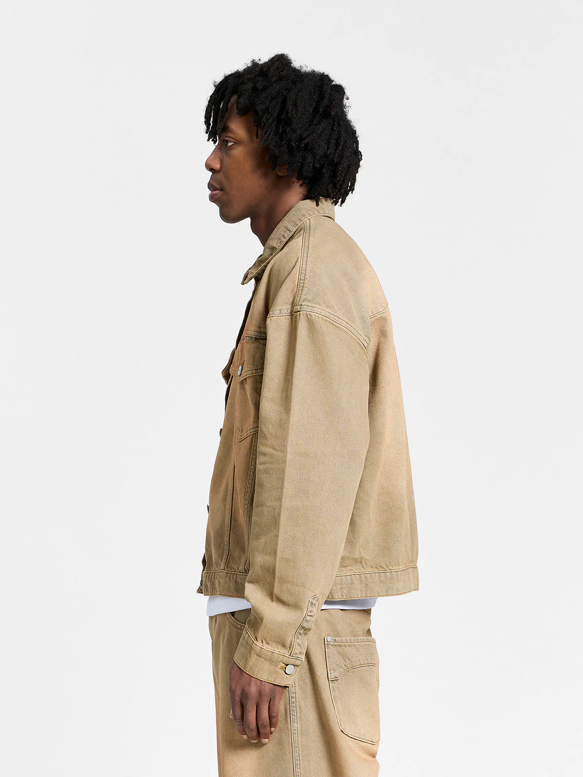 ESSENTIAL DENIM JACKET - SAND WASH - Image 4