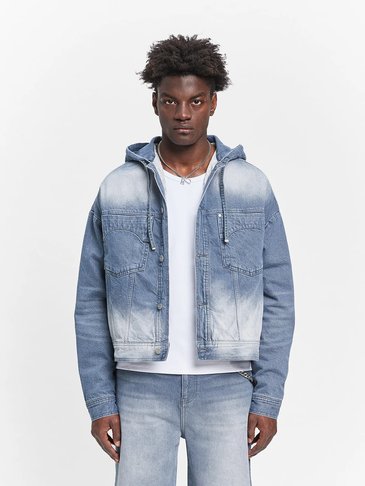 ESSENTIAL DENIM JACKET - STONE BLUE - Image 3