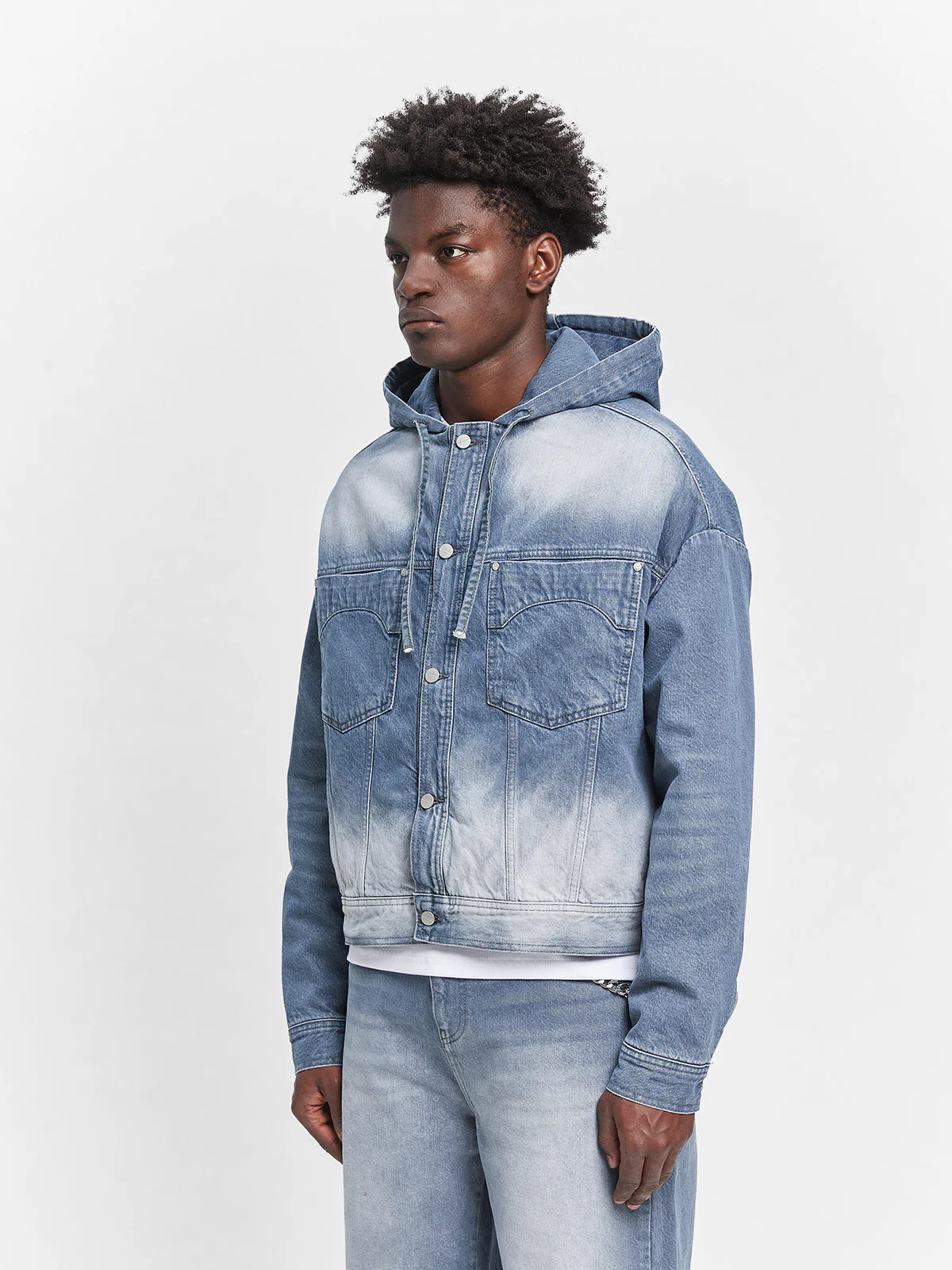 ESSENTIAL DENIM JACKET - STONE BLUE - Image 4
