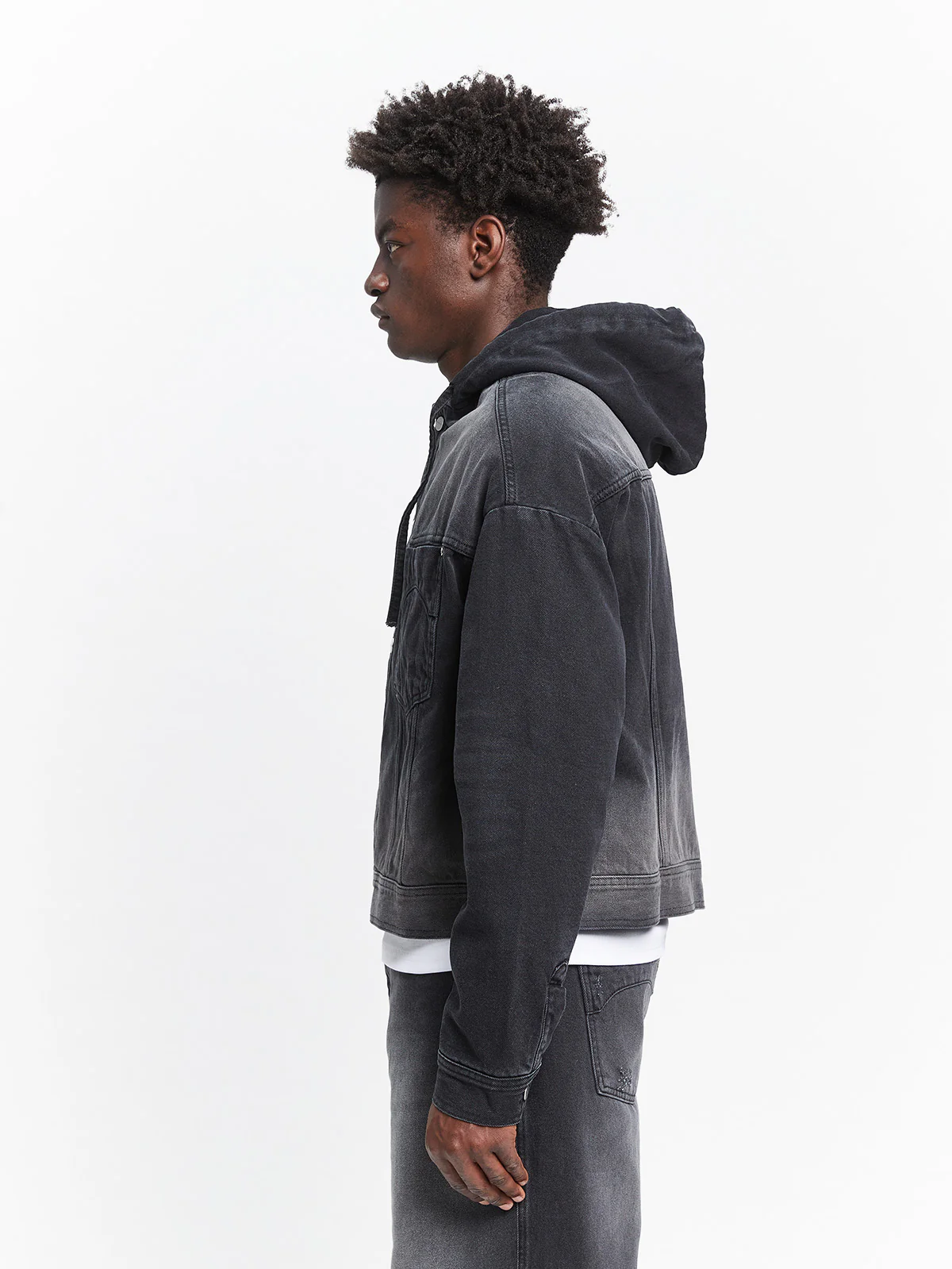 ESSENTIAL DENIM JACKET - WASHED BLACK - Image 5