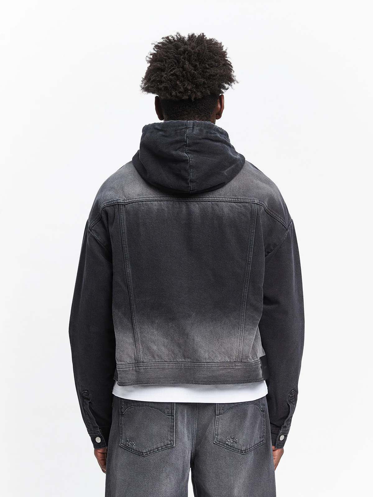 ESSENTIAL DENIM JACKET - WASHED BLACK - Image 6