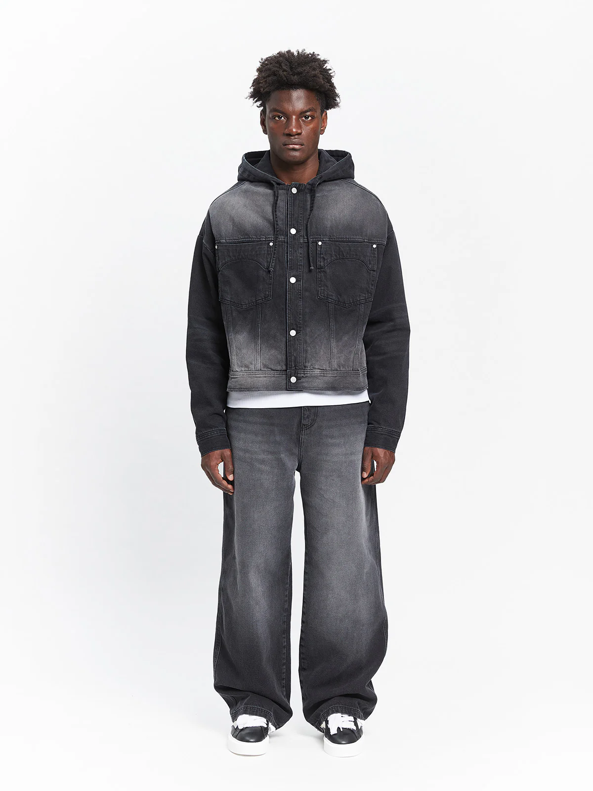 ESSENTIAL DENIM JACKET - WASHED BLACK - Image 7