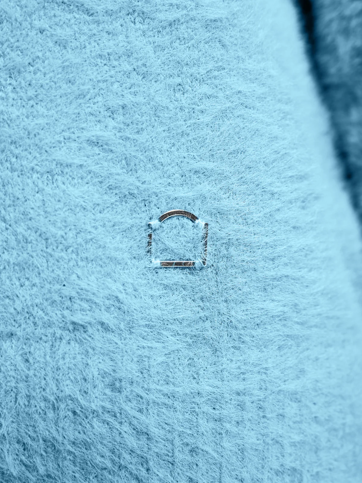 ESSENTIAL FURRY KNIT SWEATER - LIGHT BLUE - Image 7